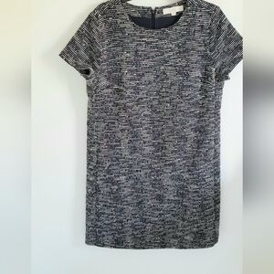 Loft navy tweed shift dress
